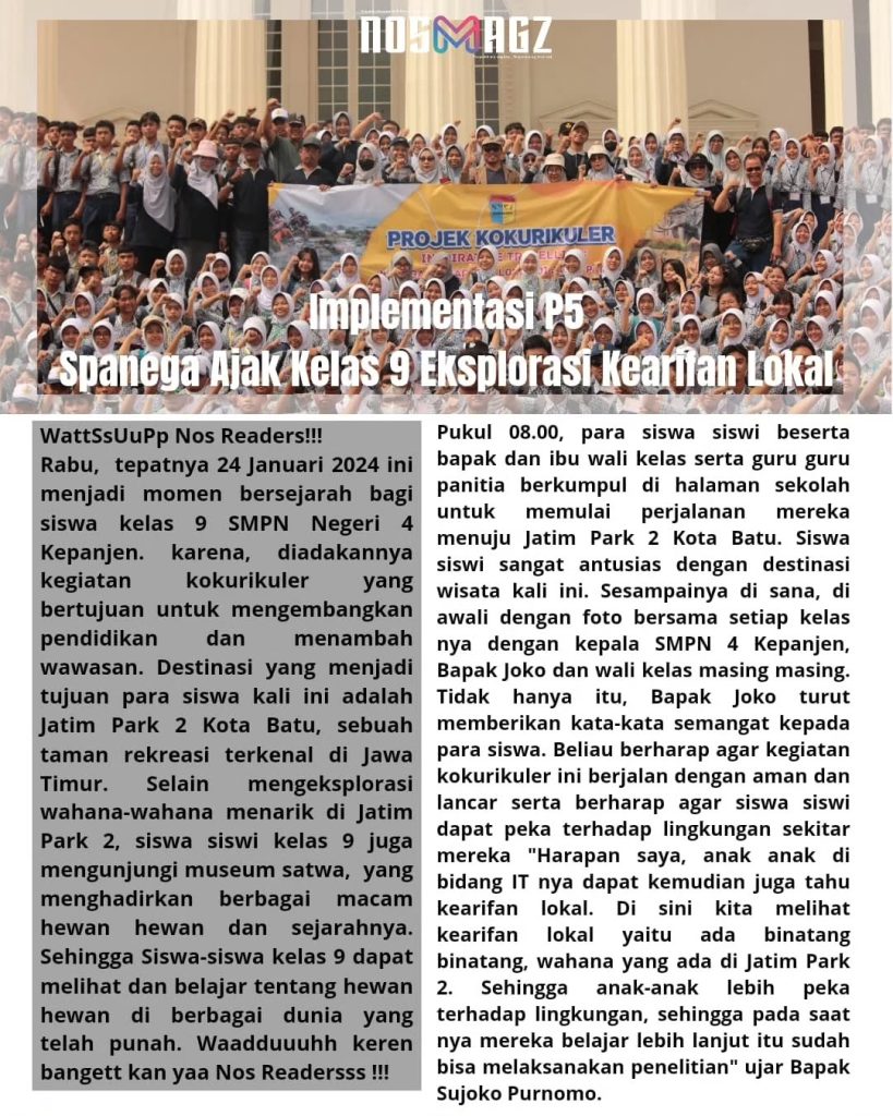 SPANEGA AJAK KELAS 9 EKSPLORASI KEARIFAN LOKAL